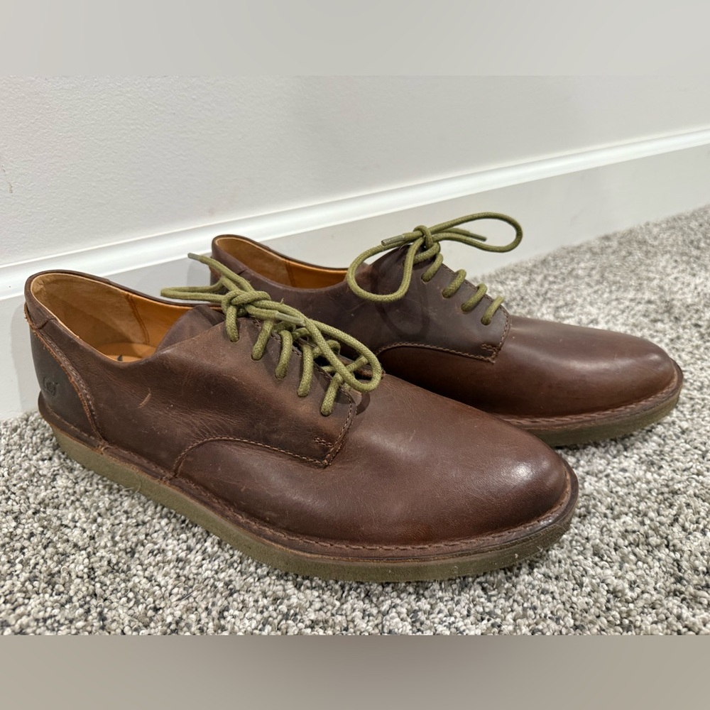 Born men's brown leather dress shoes, size 9 - Picture 2 of 12